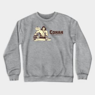 Conan the Librarian Alt Vertion Horizontal Crewneck Sweatshirt